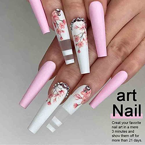 Miniatura 7 de Arte Clavo Juego de esmaltes de uñas de gel de 0.3 fl oz, juego de 6 esmaltes de gel azul, rosa y blanco, blanco y naranja, kit de esmalte de uñas