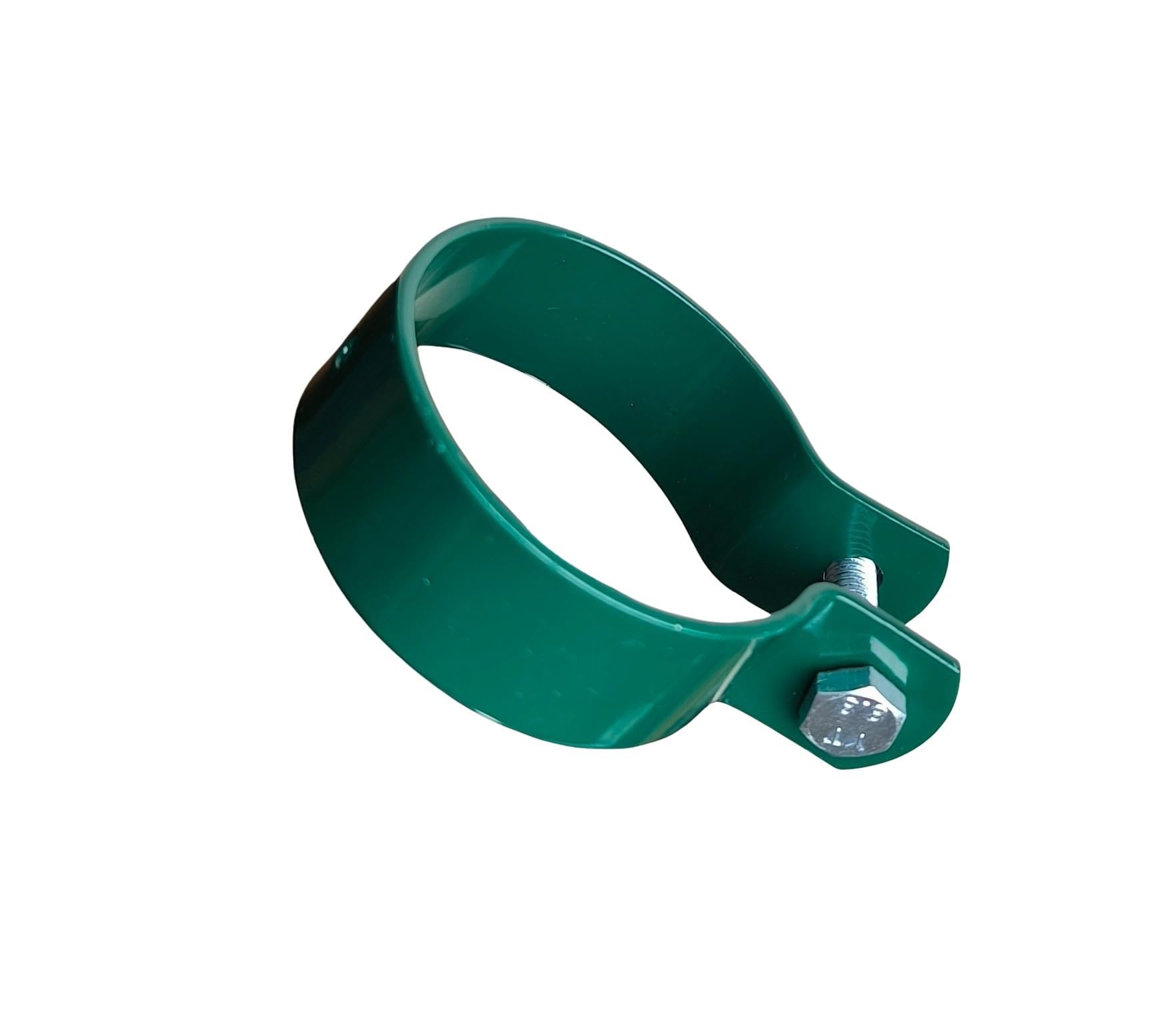Abrazaderas para valla de 48 mm, 6 unidades, color verde