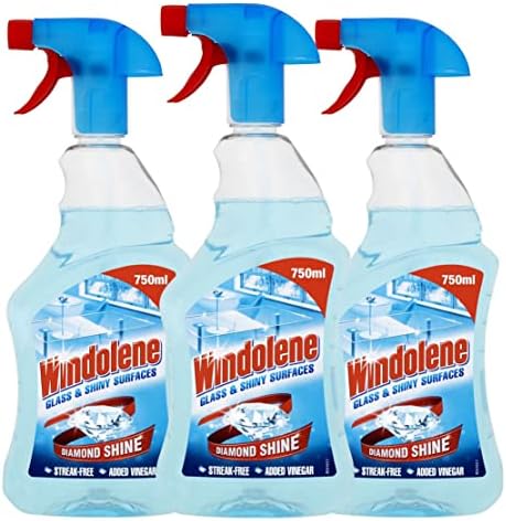 Windolene Window Cleaner Spray, Glass & Shiny Surfaces 750ml, Pack of 3
