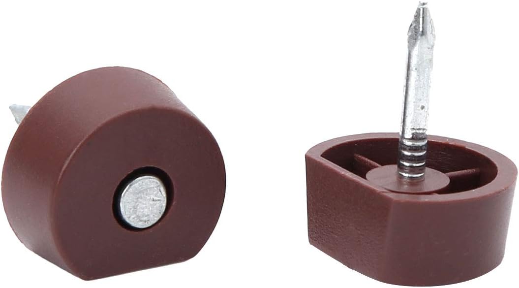 50Pcs Shelf Support Pegs Plastic Knock in Pin Holder Bracket Shelf Clips Cabinet Holder Metal Pins for Furniture Book Shelf Wine Cupboard Reddish Brown One Size