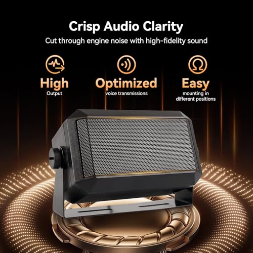 Image of Retevis MB3A AM /FM CB Radio Kit with External Speaker, 40-Channel, Long Range Trucker Radio with Antenna, 12V /24V Cigarette Lighter, PA, Noise Limiter, Emergency Channels 9 /19, Cooling System