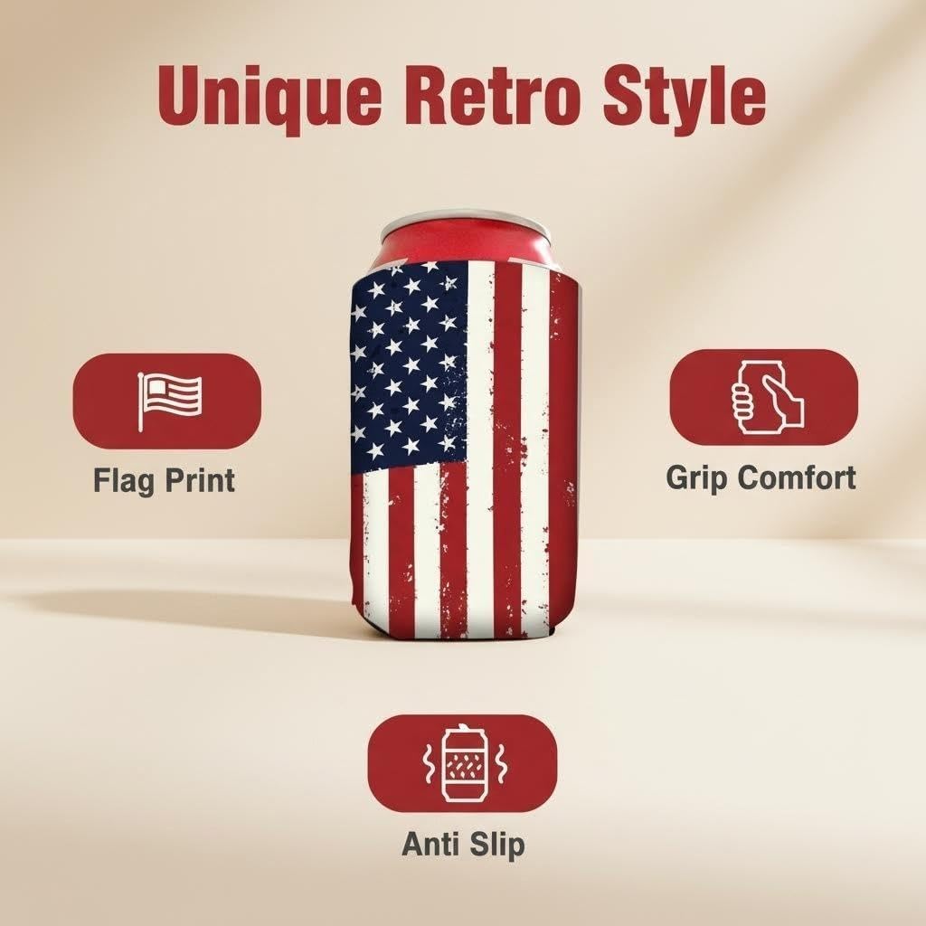 Soccer Championship Can Cooler 2026 Insulator Beverage Huggie Cooler Coozies for Soccer Fans International Country Flags Accessories Sports Events