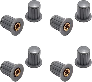 Fielect Potentiometer Control Knob 10Pcs 4mm Insert Shaft 16x16.5mm Plastic Potentiometer Volume Control Rotary Knob Gray