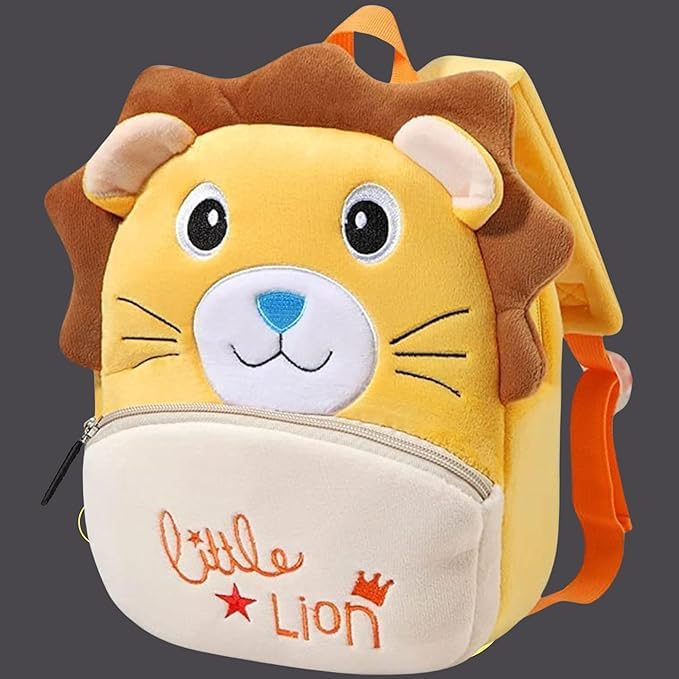 Image of MELVIS Cute Kids Backpack Toddler Bag | Plush Cartoon Mini Travel Bag for Baby Girl & Boy (1-5 Years) | Small Preschool Nursery Bag