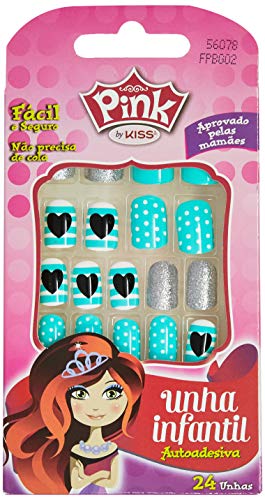 Unha Infantil Pop Princess Fpbg02, Kiss New York, Rosa