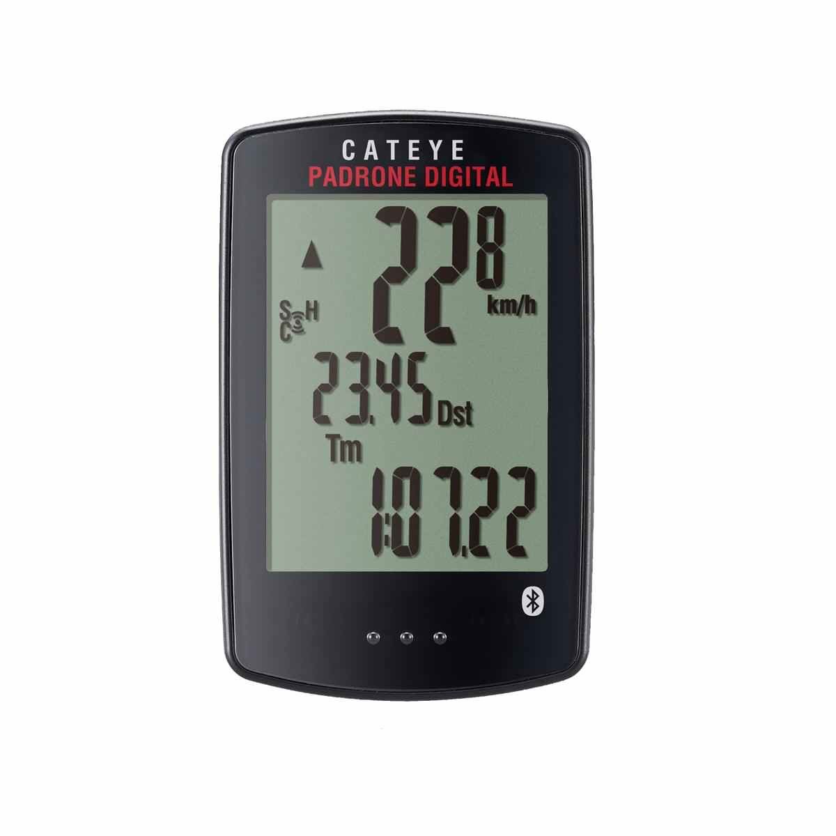 Cateye Uniseks Padrone Digital CC-PA400B 160-4810 Komputer Rowerowy, Czarny, 11.99 x 11.99 x 3 cm