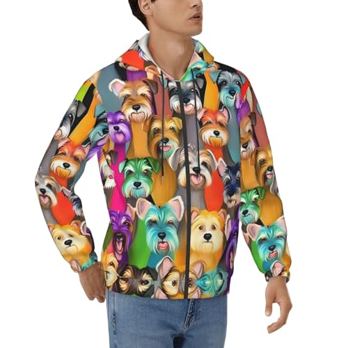 Sweat à capuche pour homme avec motif schnauzer idéal pour vos balades
