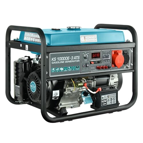 Groupe électrogène à essence KS 10000E-3 ATS pour consommateurs triphasés (400V) avec un ATS intégré, puissance max 8000W, démarrage...