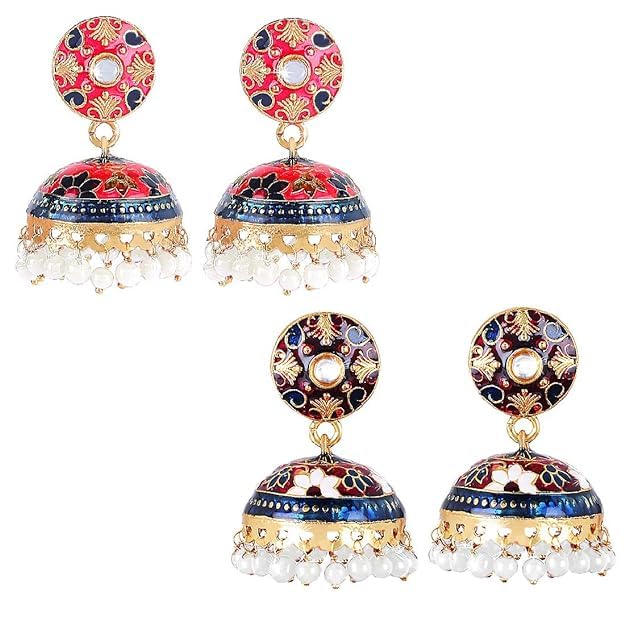 See full amazon price history chart for Yellow Chimes Earrings for Women and Girls | Traditional Pearls Multicolor Meenakari Jhumka | Floral Shaped Jhumki Combo Earrings | Birthday Gift for Girls and Women Anniversary Gift for Wife Yellow Chimes Earrings for Women and Girls | Traditional Pearls Multicolor Meenakari Jhumka | Floral Shaped Jhumki Combo Earrings | Birthday Gift for Girls and Women Anniversary Gift for Wife (B0CKQX67V9) Amazon Price History, Amazon Price Tracker