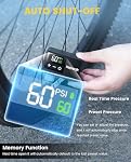 KEPEAK Mini Bike Pump, Bicycle Pump with Digital Pressure Gauge, Portable Bike Air Pump Tire Inflator with Presta and Schrader Valve for Road, Mountain, City, E-Bike, and Ball