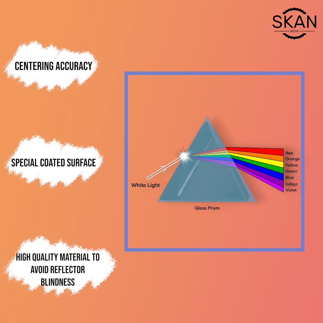 SKAN's DIY Equilateral Glass Prism(50x50x50mm) | For Optics & Science experiments | Pack of 2 1