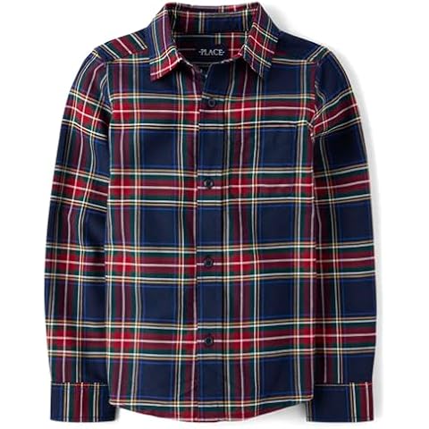 The Children's Place Boys' Tidal Plaid Shirt Cover