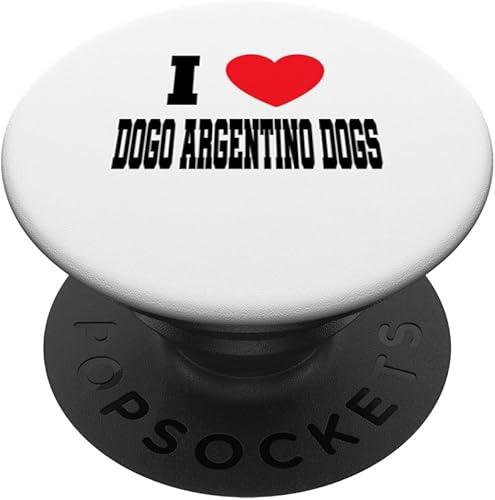 I Love Dogo Argentino Dogs PopSockets Standard PopGrip