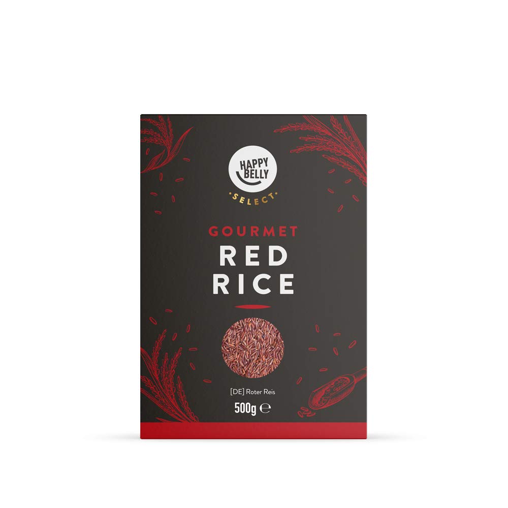 Marque Amazon - Happy Belly Select Riz rouge, 500g, lot de 6