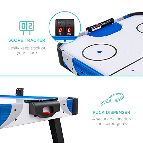 Best Choice Products 58in Mid-Size Arcade Style Air Hockey Table for Game Room, Home, Office w/ 2 Pucks, 2 Pushers, Digital LED Score Board, Powerful 12V Motor, Carrying Bag - image 4