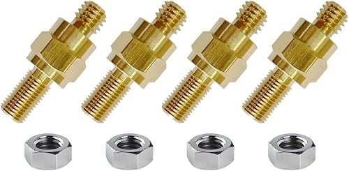 Miniatura 14 de 3/8"-16 Brass Long Stud Side Post Battery Terminal Bolt, Ampper Standard Battery Side Post Extender Stud Compatible with GM Post, Pack of 2