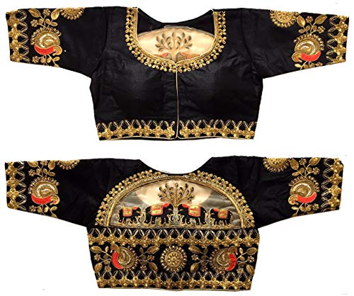 Image of Pujia Mills women's embroidery handwork design bridal blouse