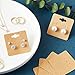 Juvale Earring Cards for Selling Jewelry - Kraft Paper Jewelry Tags for Selling - Earring Display Cards - Pre-Cut Holes for Studs & Hoops - 200 Count, 2 x 2 In, Kraft