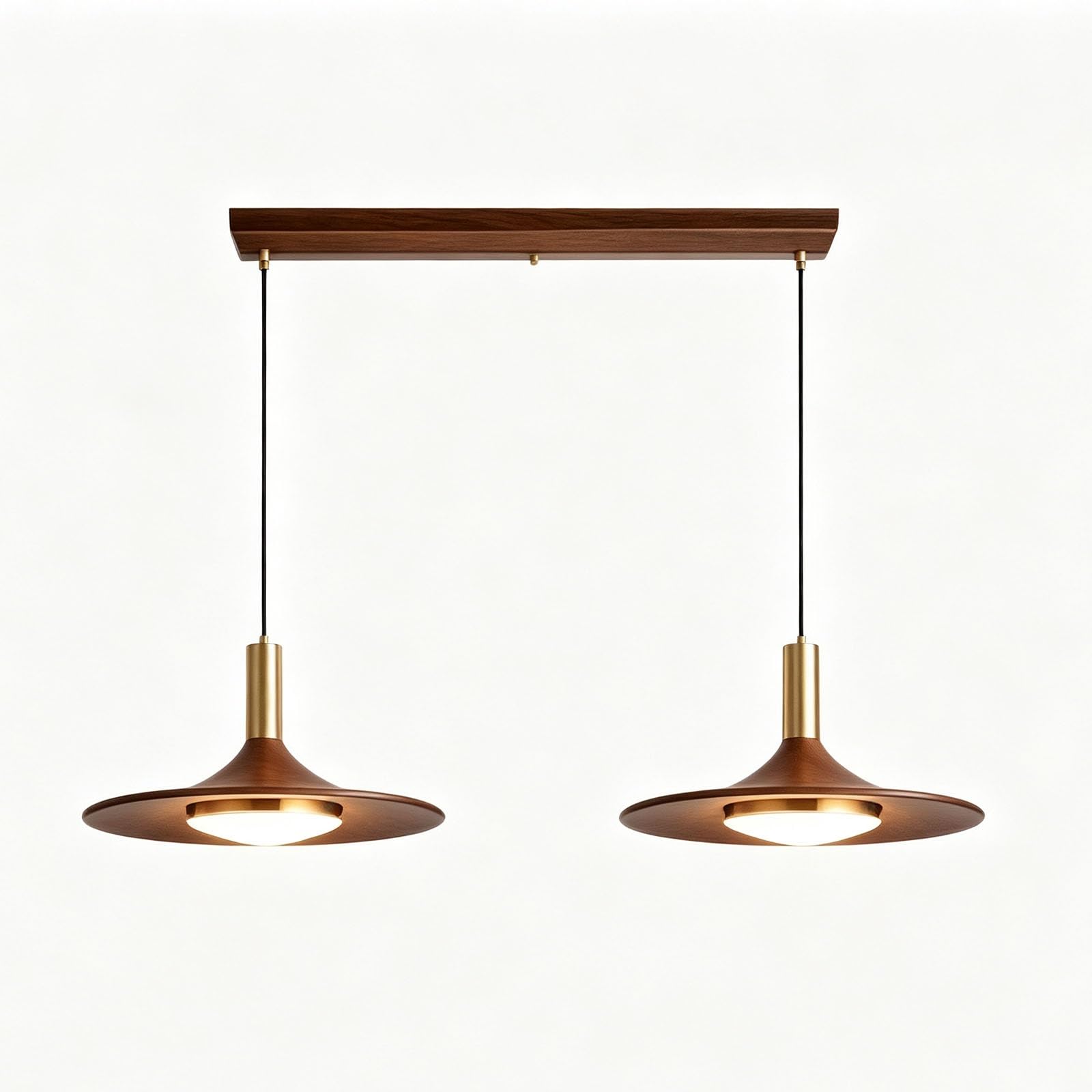 LUOYAOB Dimmable Pendant Light Wood Grain Pendant Lamp Modern Fixture