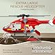 XUEXUE Big Large Helicopter Toy for Boys 2 3 4 5 6 7 - Police Rescue Copter with Crane, Lights & Sounds, Cargo Basket Included