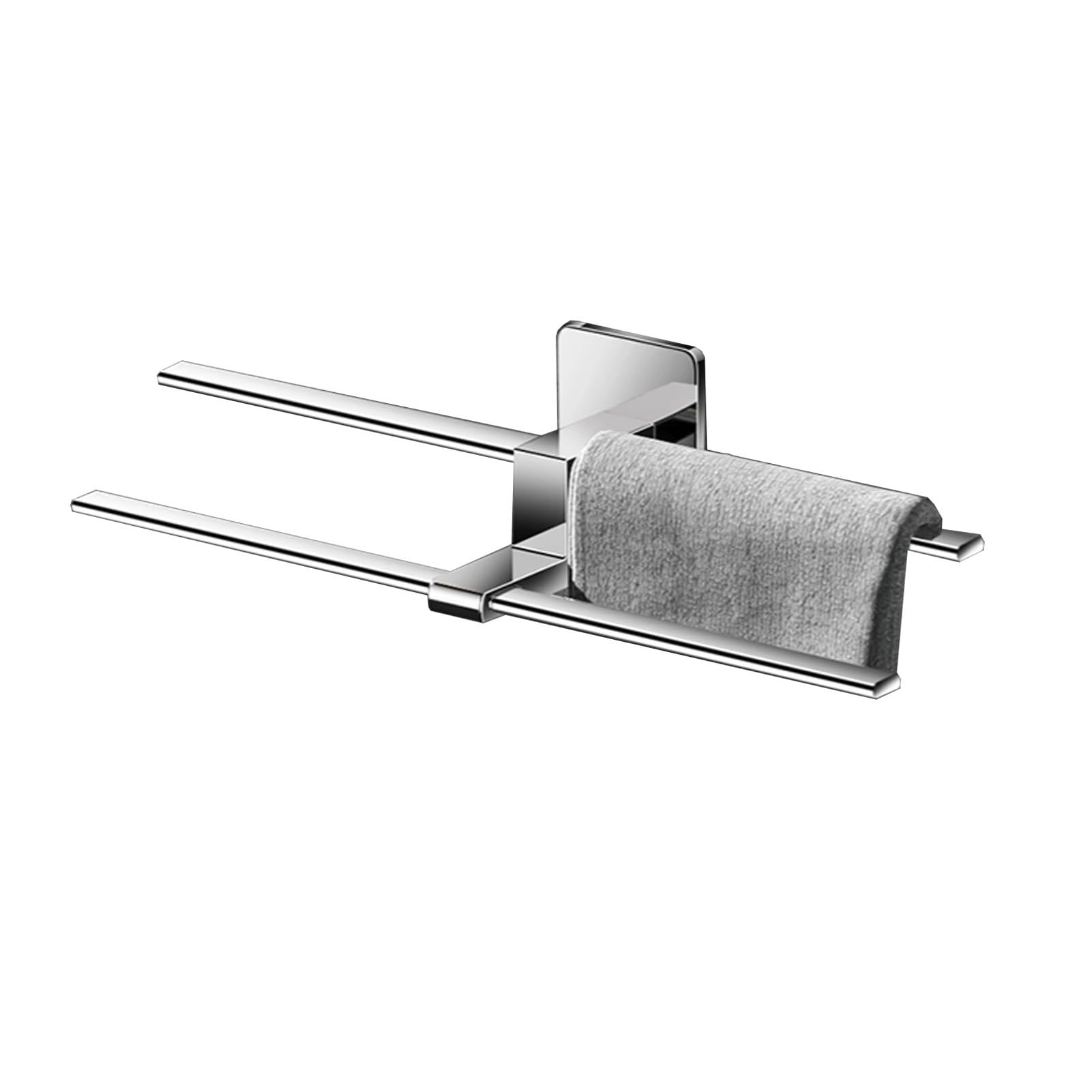 Over Toilet Towel Bar,Polished Finish Wall Mounted Towel Rack,No Drilling Required Installation,for Livingroom Balcony Laundry Room(Color 1,Double bar)