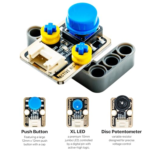 Image of Lonely Binary TinkerBlock ESP32-S3 Starter Kit 12 Sensors for Arduino IDE | ESP32-S3 16MB, WiFi + BT 5.0; expansion board + 12 plug-in sensor modules; standardized cables, no breadboard wiring