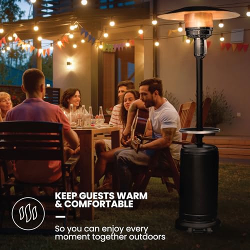 Hanover HAN004BLK 7-Ft. 48,000 Btu Steel Umbrella Propane Patio Heater In Black thumb #10