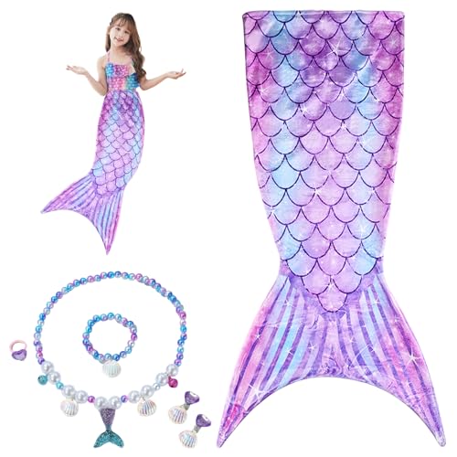 Meerjungfrauen Decke, 112x45cm Meerjungfrau Flosse Decke mit...