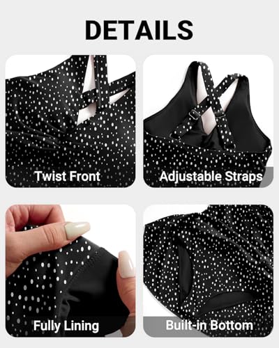 Tempt Me Women One Piece Swimdress - Tummy Control Swimsuit with Skirt Twist Front Bathing Suits 2025 Swimwear4