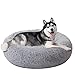 DanceWhale Redonda Cama Perro Gato Cama Cama de Felpa para Mascota Lavable Sofa Suave Cachorro Calentito Cojín(80cm, Gris)