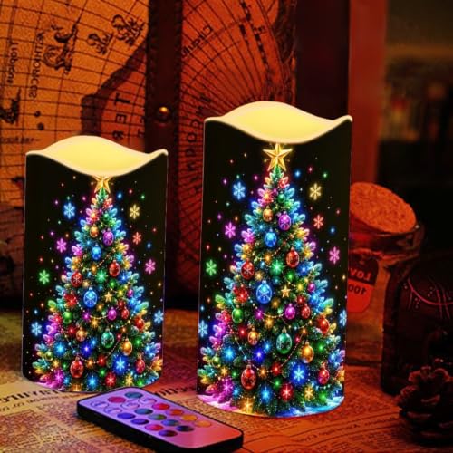 Image of Christmas Flameless Battery Operated Lamp with Remote Control