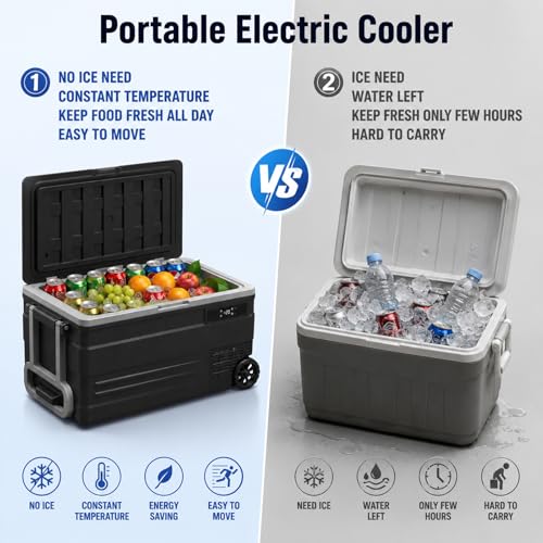Image of YELLOW JACKET 78QT Car Refrigerator, 12V Portable Electric Cooler