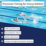 ULTRAK 495 Stopwatch – Blue Professional 100-Lap Digital Timer, Countdown Interval Tracker, Water-Resistant Sports Watch, Chronograph for Coaching & Training - Image 4