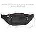 Men's Waterproof Black Fanny Pack Adjustable Buckle Hip Waist Pack 6 Zippers 5 Pockets Bum Waist Pouch For Running Hiking Cycling Outdoor Sports