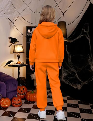 Image of Arshiner Girls 2 Piece Outfits Sweatsuit Half Zip Sweatshirt and Sweatpants | Fall Winter, Drop Shoulder Long Sleeve, Thumbhole Hoodies, with Sweatpant, Jogger Set, Sweat Set, Tracksuits with Pockets