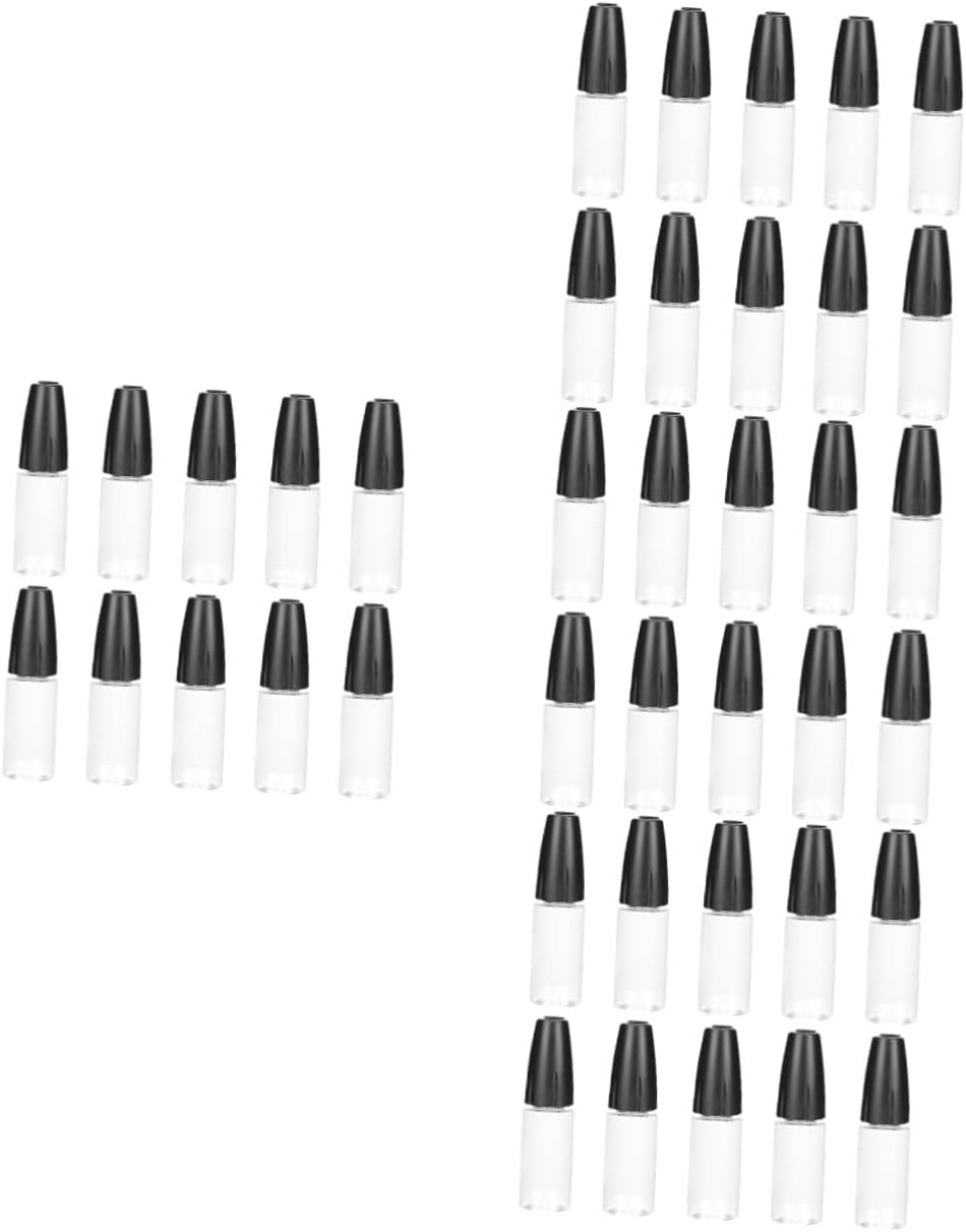 GLEAVI 40pcs Transparent Needle Bottles Applicator for Precise Liquid Dispensing for Crafting and Supplies Secure Cap and Fine Tip Design