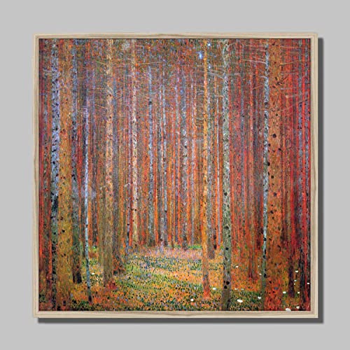 Cuadro Gustav Klimt Tannenwald 1 impreso enmarcado 30x30 cm color natural