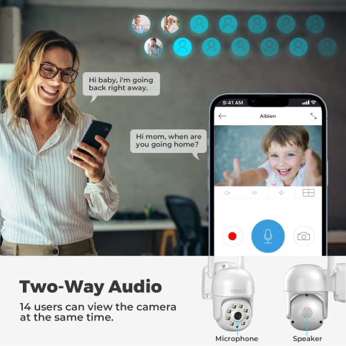 Gerdviaw 2K Security Cameras Outdoor-Camera For Home Security, Spotlight Color Night Vision, Motion Detection, 2.4Ghz Wifi, 2-Way Talk, Waterproof, Sd Card Storage #TOP6