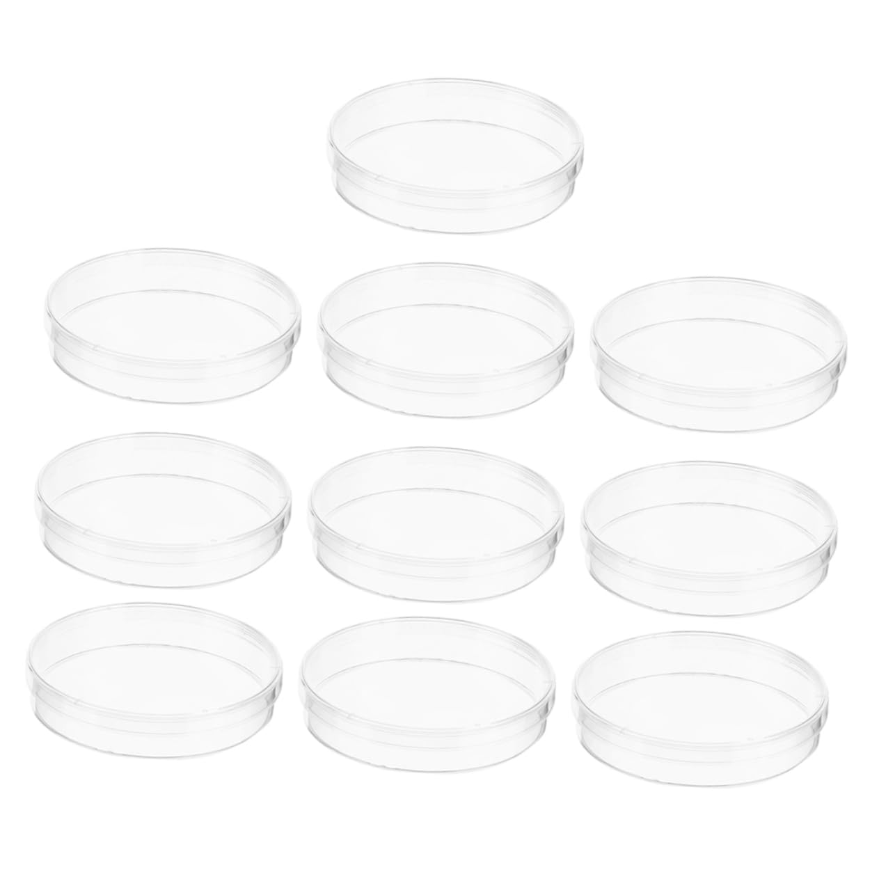 Gatuida 50pezzi Piastre Da Coltura Cellulari Trasparenti Plastica Per Esperimenti Di Laboratorio e Ricerca Scientifica Design Resistente e Pratico Con Coperchio