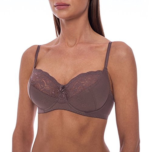 518lp5+GU0L - frugue Sujetador Reductor con Aros Talla Grande Mujer Marrón FR 90D