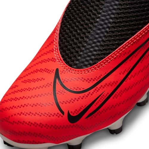 Nike Jr. Phantom GX Academy Big Kids' Multi-Ground Soccer Cleats (DD9546-600, Bright Crimson/White/University Red/Black) Size 54