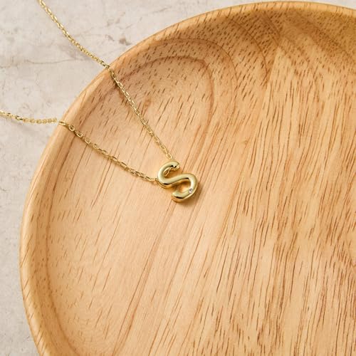 Philip Jones Gold Plated Initial Necklaces A to Z Created with Zircondia® Crystals - Image 6