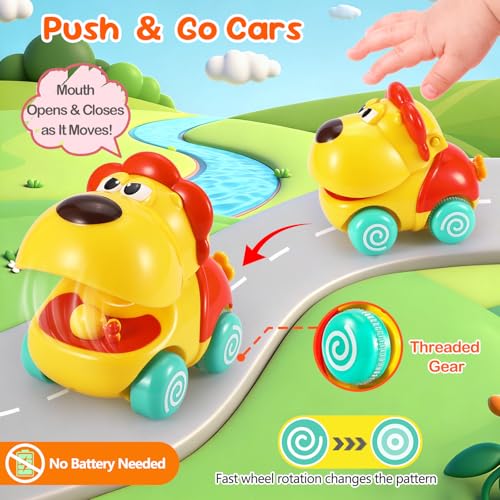 Image of Palmatte Baby Toys 1 Year Old Boy: Infant Cars for Toddlers 1-3 Push and Go Car Baby Toys 18 Months Toddler Toy Age 1 2 3 Year Old Boys Toy Boy Gifts 1st First Birthday Gifts for 1-3 Boys Girls