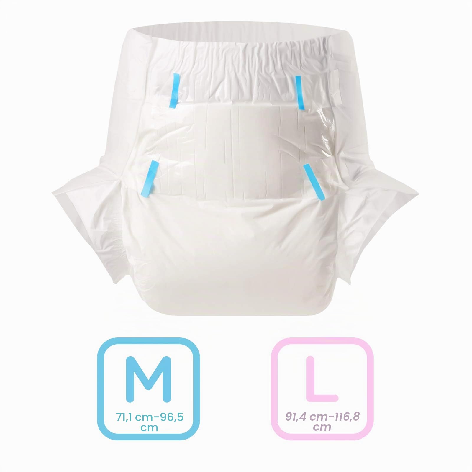 LittleForBig Adulte Couches 10 Pièces ABDry Blanc (L)