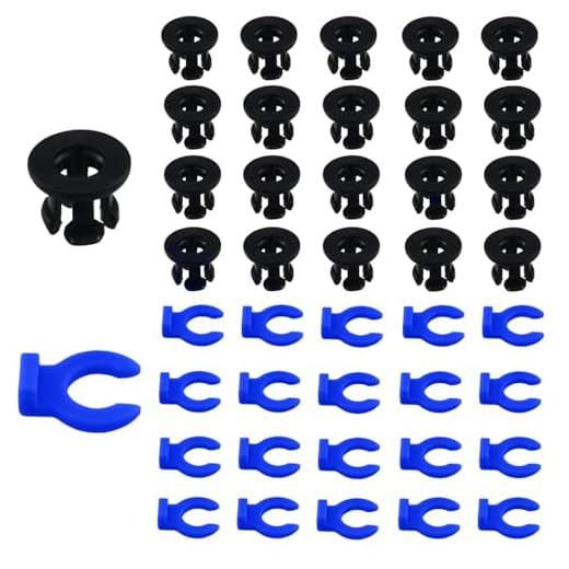 LHTHT 40PCS Bowden Tube Coupling Collet Clamp Clip Bowden Collet and Clip Set,3D Printer Accessories 1.75mm Filament Printer Parts