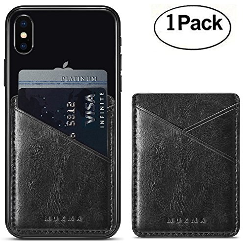 Phone Card Holder Aroko Silicone 3M Adhesive Stick-on ID Credit Card Wallet Phone Case Pouch Sleeve Pocket for Most of Smartphones(iPhone/Android/Samsung Galaxy) (Green28)