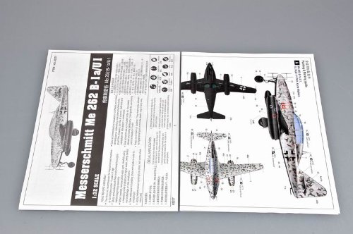 Preisvergleich Produktbild Trumpeter 02237 Modellbausatz Messerschmitt Me-262 B-1a / U1