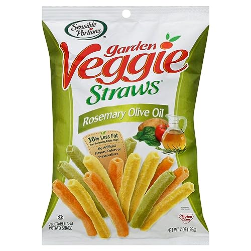 Sensible Portions Veggie Straws, Rosemary & Olive Oil - Snack for Health-Conscious Consumers - Perfect for Snacking at H