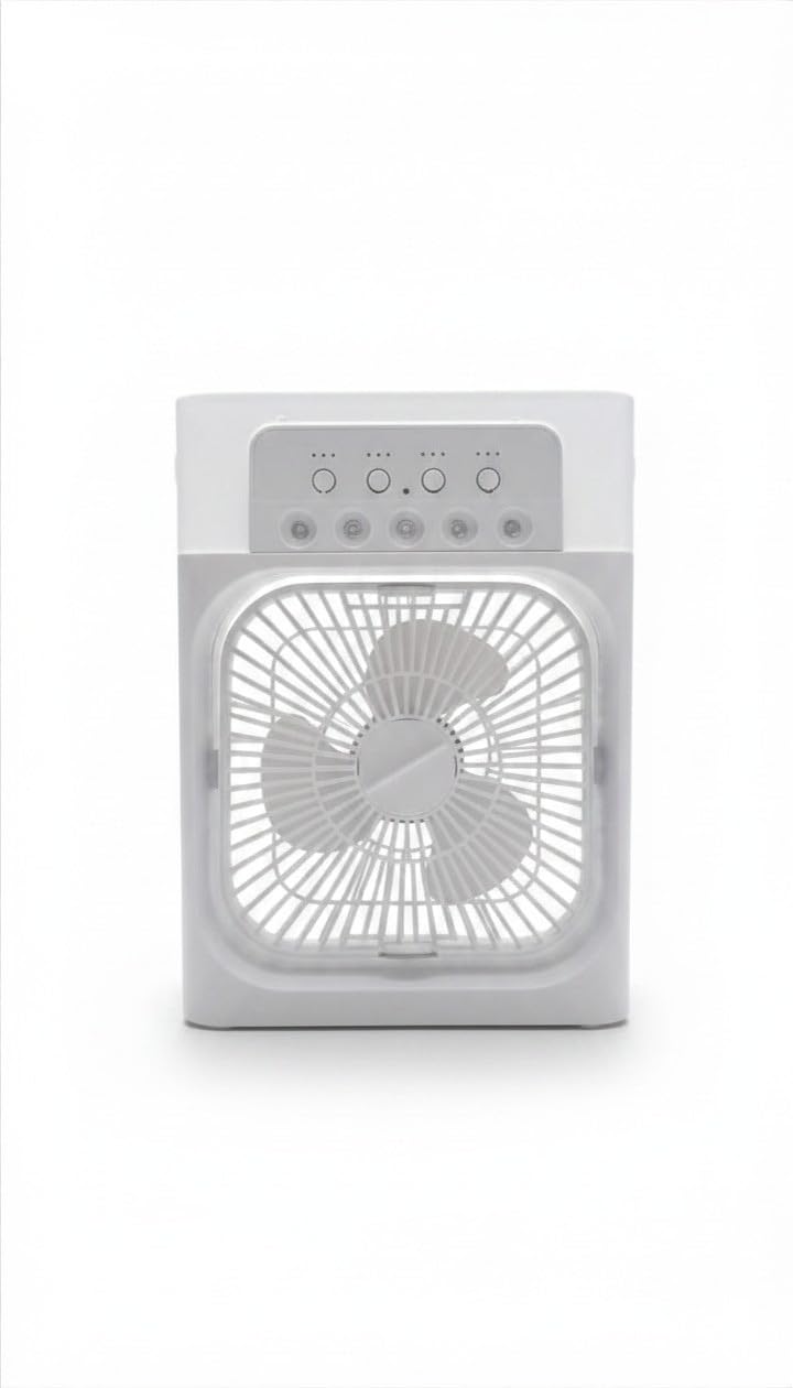 Portable Mini Air Cooler Fan, White, Table Top, 3 Speed Settings, Personal Space Cooler-picture-26
