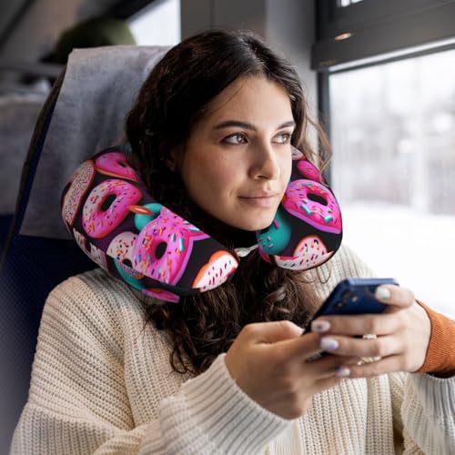 Almohada de viaje con espuma viscoelástica negra miniatura 6